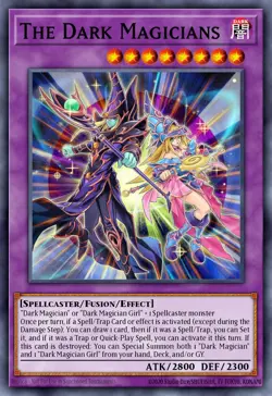 Yugioh RA04-EN054 - The Dark Magicians - Platinum Secret Rare - Image 1
