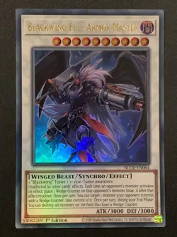Blackwing Full Armor Master - BLCR-EN064 - Ultra Rare 1st Edition Yugioh - Image 1