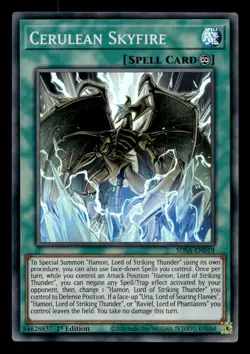 Cerulean Skyfire SDSA-EN019 Super Rare Structure Deck: Sacred Beasts Yu-Gi-Oh NM - Image 1