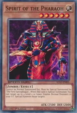 Spirit of the Pharaoh - SGX3-ENI05 - Common - 1st Edition Near Mint Yugioh Card - Image 1