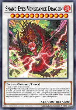 Yugioh ALIN-EN040 - Snake-Eyes Vengeance Dragon - Ultra Rare - Image 1