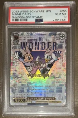 2023 Weiss Schwarz Disney 100 Minnie & Daisy SSP #055 JPN PSA 10 - Image 1