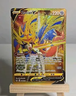 Zacian V 211/202 Sword & Shield Full Art Secret Rare Holo Pokemon Card NM - Image 1