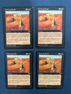 MTG 4X MIRAGE CHOKING SANDS ENGLISH MAGIC THE GATHERING BLACK UNCOMMON CARD - Image 3
