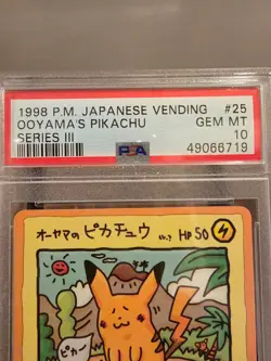 PSA 10 Ooyama's Pikachu Series III Promo Pokemon Card Japanese Vending 1998 - Image 4
