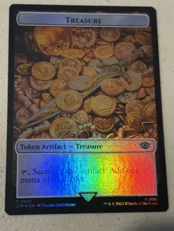 mtg foil token Treasure // Food, 0012/0009, Lord of the Rings - Image 1