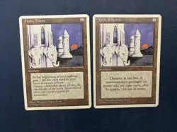 MTG 2X 4TH EDITION IVORY TOWER ITALIAN + ENGLISH MAGIC THE GATHERING ARTIFACT - Image 1