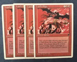 MTG 4X CHRONICLES LAND'S EDGE NM MAGIC THE GATHERING RARE ENGLISH ENCHANTMENT - Image 4