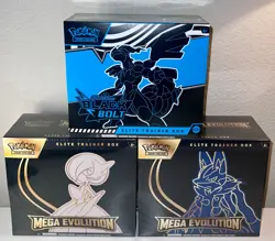 Pokemon Mega Evolution Elite Trainer Box ETB Set of 2 and Black Bolt ETB - Image 5