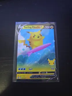 2021 Pokemon Celebrations #008/025 Surfing Pikachu V - Image 1