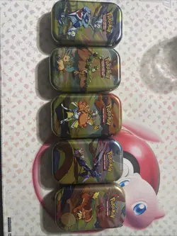 Pokemon TCG - Vibrant Paldea Mini-Tins Full Set Of 5 EMPTY - Image 1