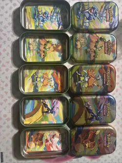Pokemon TCG - Vibrant Paldea Mini-Tins Full Set Of 5 EMPTY - Image 2