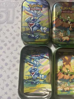 Pokemon TCG - Vibrant Paldea Mini-Tins Full Set Of 5 EMPTY - Image 3