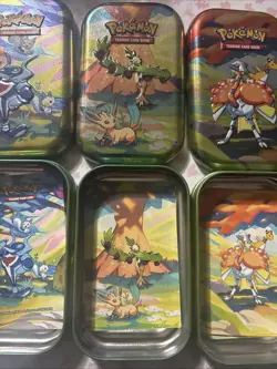 Pokemon TCG - Vibrant Paldea Mini-Tins Full Set Of 5 EMPTY - Image 4