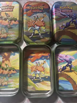 Pokemon TCG - Vibrant Paldea Mini-Tins Full Set Of 5 EMPTY - Image 5