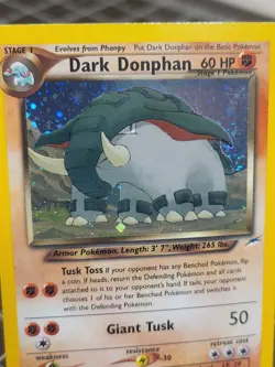 Dark Donphan 3/105 Holo Rare Neo Destiny Pokemon Card - Image 2