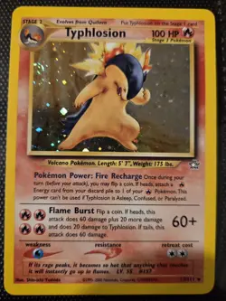 Pokemon Neo Genesis Typhlosion TCG 17/11 Holo Rare W/Swirl - Image 1