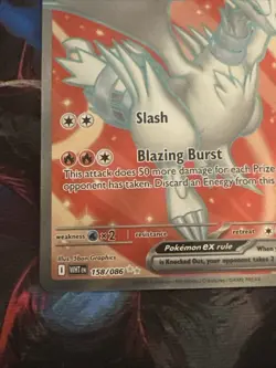 Reshiram ex Full Art Ultra Rare 158/086 White Flare Pokemon TCG Pack Fresh - Image 2