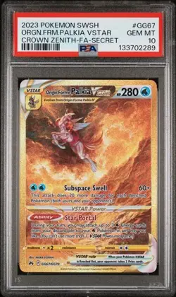PSA 10 Origin Forme Palkia Vstar GG67/GG70 Pokemon Crown Zenith Galarian Gallery - Image 1