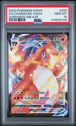 Pokemon TCG 2020 Charizard VMAX Holo Ultra Rare 020/189 Darkness Ablaze PSA 10 - Image 1