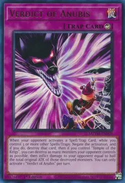 Verdict of Anubis - MZTM-EN009 - Ultra Rare - 1st Edition x1 - Lightly Played - Image 1