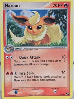 Pokemon Card TCG Flareon 2/17 Holo Ultra Rare 2006 Pop Series 3 Promo Vintage - Image 5