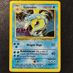 Pokemon Gyarados TCG Holographic Card Base Set 6/102 Unlimited Holo Rare - Image 1
