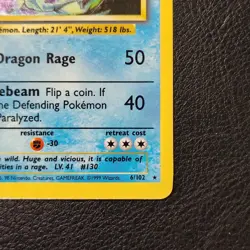 Pokemon Gyarados TCG Holographic Card Base Set 6/102 Unlimited Holo Rare - Image 4