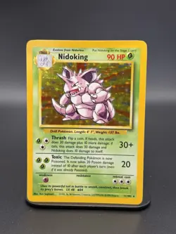 Nidoking 011/102 Base Set Holo (MP) VINTAGE POKEMON CARDS - Image 1