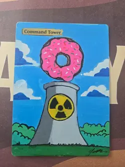 Custom Hand-Painted Altered Art Command Tower MTG EDH / Commander Unique Card - Image 1