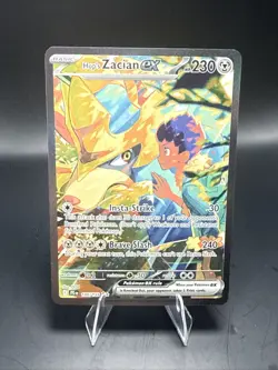 Pokemon TCG Hop's Zacian EX Holo Card 186/159 Sv09: Pokemon Journey Together - Image 1