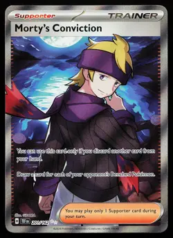 Morty's Conviction 201/162 Ultra Rare Temporal Forces Pokemon Card - Image 1