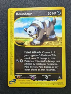 Houndour - 87/147 - Aquapolis - Common - Pokemon TCG Card NM - Image 1