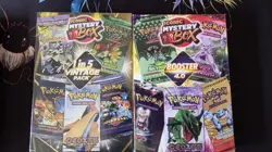 MYSTERY POKEMON BOOSTER 2.0 & 4.0 8 TOTAL PACKS+2 VINTAGE GRADED CARDS! - Image 1