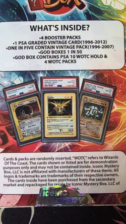 MYSTERY POKEMON BOOSTER 2.0 & 4.0 8 TOTAL PACKS+2 VINTAGE GRADED CARDS! - Image 5