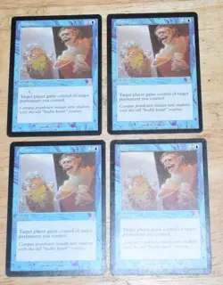 MTG 4X Rare Blue Sorcery DONATE Magic The Gathering - Image 1