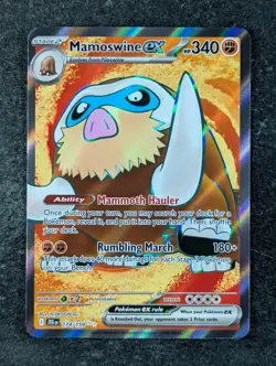 2025 Pokemon MAMOSWINE EX #174/159 Journey Together Ultra Rare Holo English - Image 1
