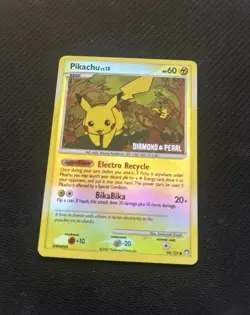 Pikachu - 94/123 (Diamond & Pearl) Stamped Reverse Holo Pokemon TCG LP - Image 1