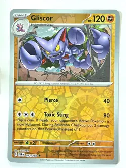 Gliscor 092/182 Reverse Holo Uncommon Paradox Rift Pokemon Pack Fresh Near Mint - Image 3