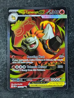 2025 Pokemon MEGA CAMERUPT EX #156/132 Mega Evolution Ultra Rare Holo English - Image 1