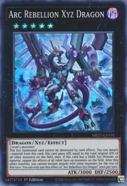 Yugioh! LP Arc Rebellion Xyz Dragon - MP21-EN191 - Super Rare - 1st Edition Ligh - Image 1