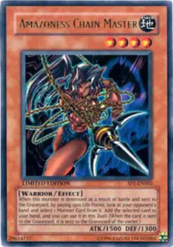 Yugioh! MP Amazoness Chain Master - SP1-EN002 - Ultra Rare - Limited Edition Mod - Image 1