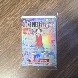 Bandai One Piece Card Game US Voyage Monkey D. Luffy Holo Character English Card - Image 1