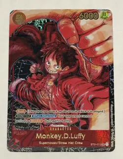 One Piece Monkey D. Luffy ST01-012 Alt Art OP-05 English Oda Gold Foil Card - Image 1