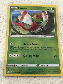 Yanma - 008/159 - Reverse Holo - Crown Zenith - NM/M - Pokemon Card - Image 1