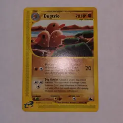 Dugtrio Skyridge Non-holo Pokemon Card E-reader 52/154 LP/NM - Image 1