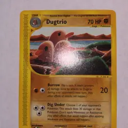 Dugtrio Skyridge Non-holo Pokemon Card E-reader 52/154 LP/NM - Image 2