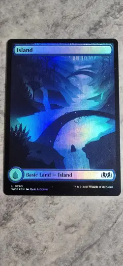 Island (0263) Wilds of Eldraine Foil Basic Land MTG NM Full Art - Image 1