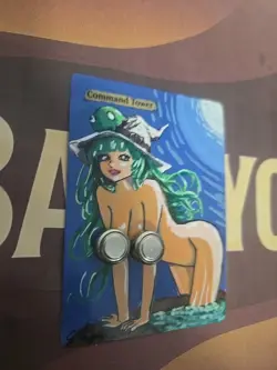 Command Tower MTG Waifu Witch of the Forest Altered Art Hand Painted Signed - Image 3