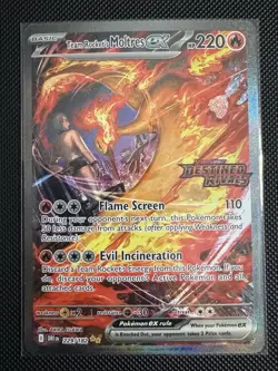 Pokemon TCG Team Rockets Moltres EX Destined Rivals Card 229/182 SIR Stamped - Image 1